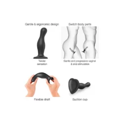 Strap-on-me Dildo Plug Curvy Black XL 6 Strap-on-me Dildo Plug Curvy Black XL -Aanbiedingen Masturbators Winkel strap on me dildo plug curvy black xl 2