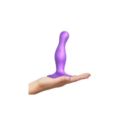 Strap-on-me Dildo Plug Curvy Metallic Purple L