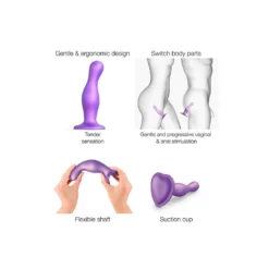 Strap-on-me Dildo Plug Curvy Metallic Purple XXL 8 Strap-on-me Dildo Plug Curvy Metallic Purple XXL -Aanbiedingen Masturbators Winkel strap on me dildo plug curvy metallic purple xxl 3