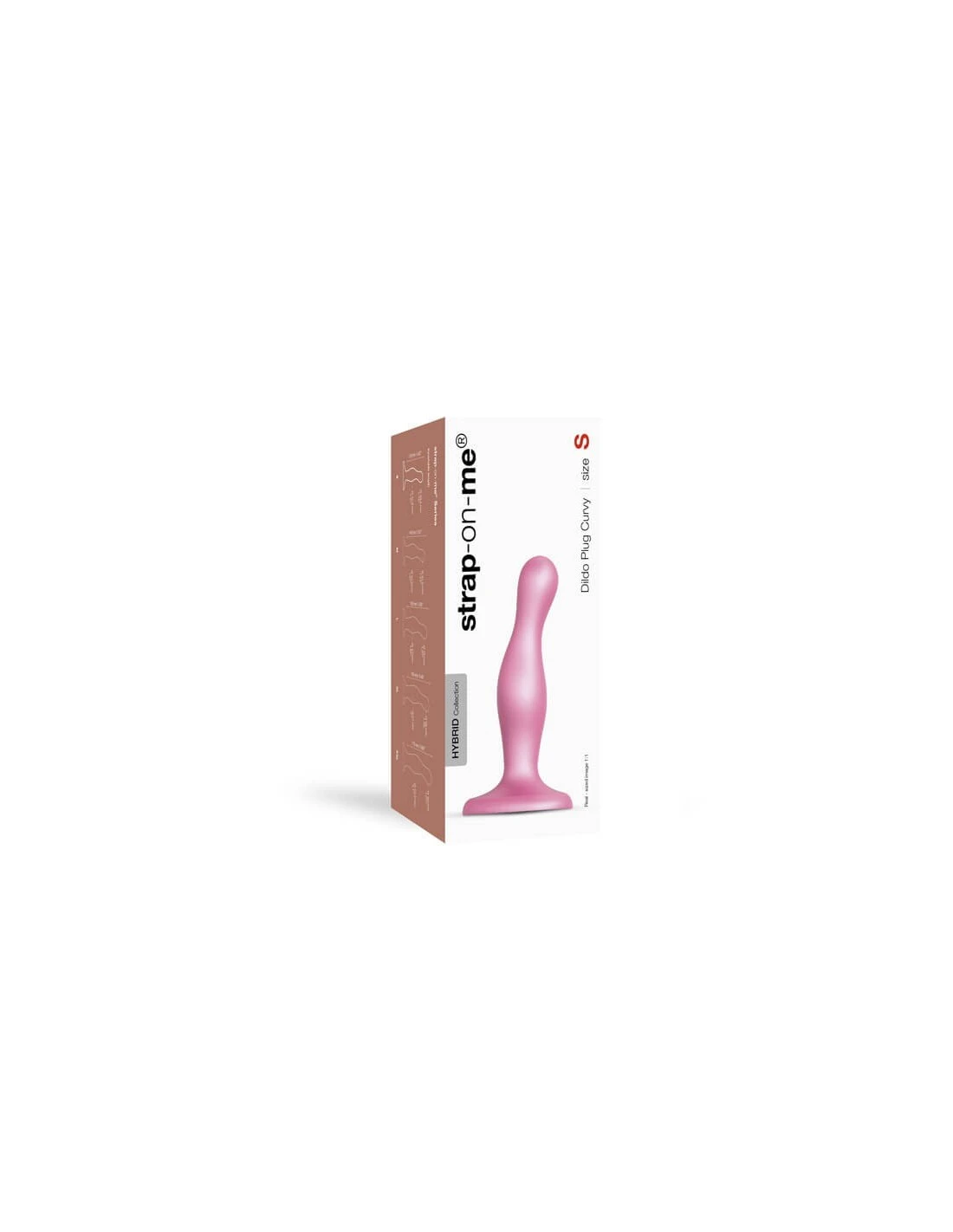 Strap-on-me Dildo Plug Curvy Metallic Sugar Pink S 5 Strap-on-me Dildo Plug Curvy Metallic Sugar Pink S - Afbeelding 5