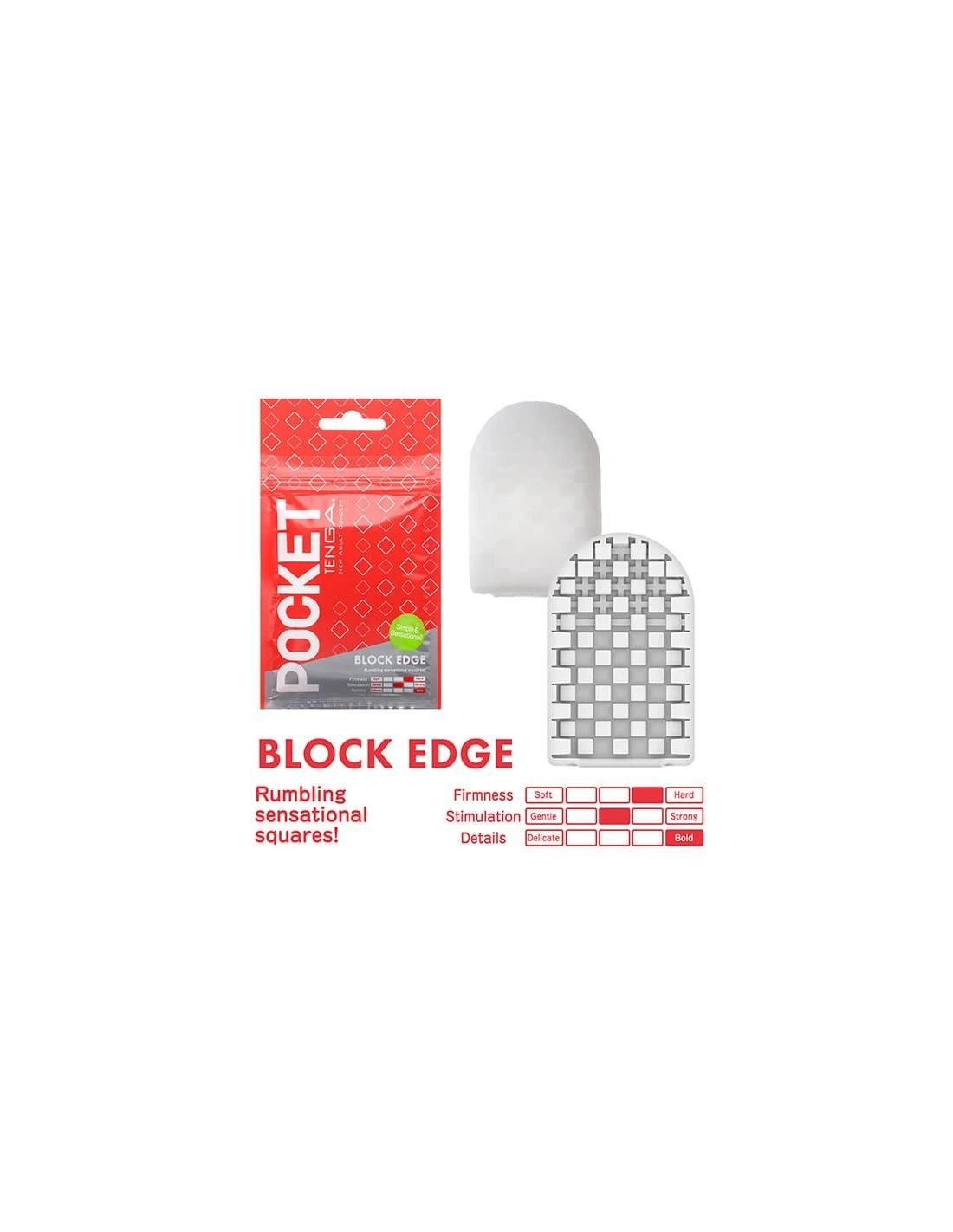 Tenga Pocket Stroker Block Edge 2 Tenga Pocket Stroker Block Edge - Afbeelding 2