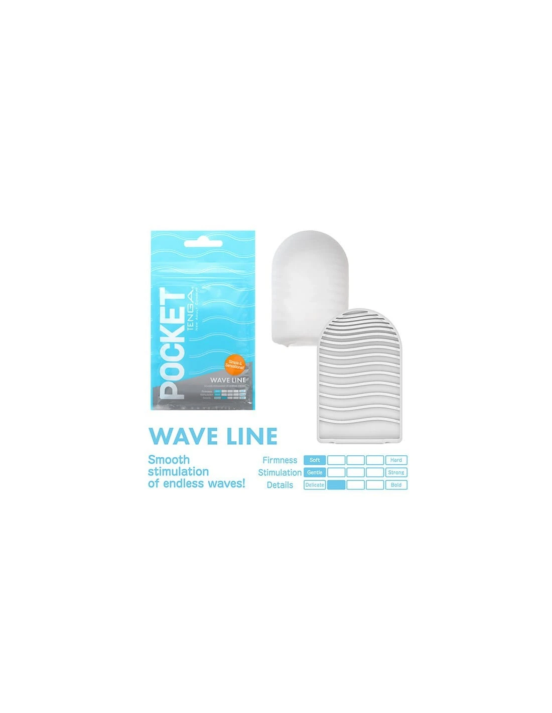 Tenga Pocket Stroker Wave Line 2 Tenga Pocket Stroker Wave Line - Afbeelding 2