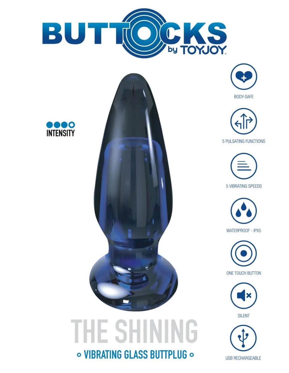 Toyjoy The Shining Glass Buttplug 8 Toyjoy The Shining Glass Buttplug - Afbeelding 8